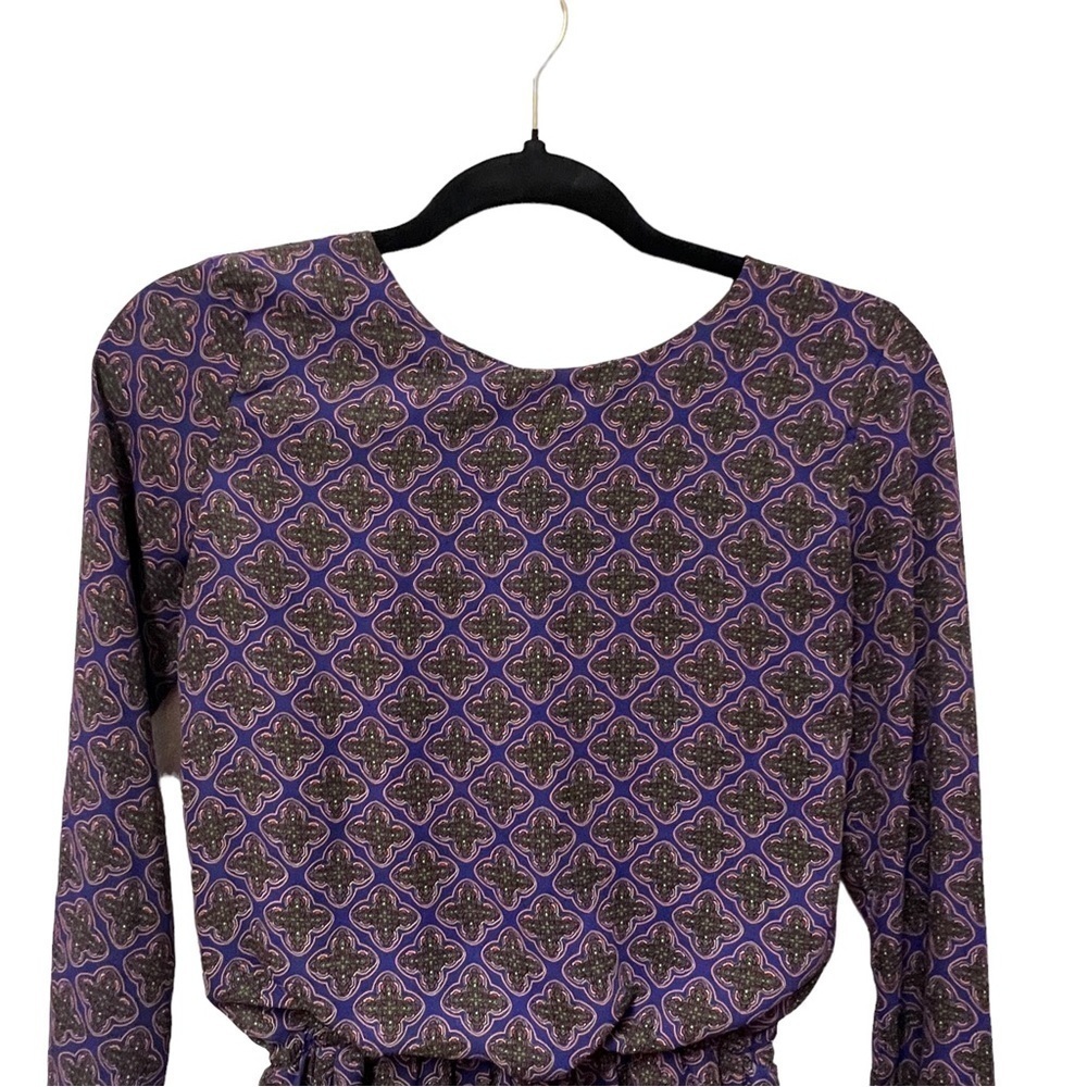 LUCCA COUTURE Women’s Purple Long Sleeve Open Back Romper, Size XS - Picture 4 of 14